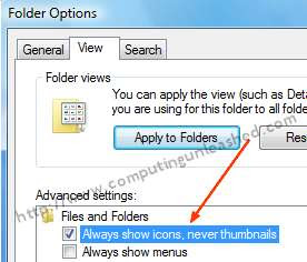 Speed up widows 7 by disabling thumbnail previews