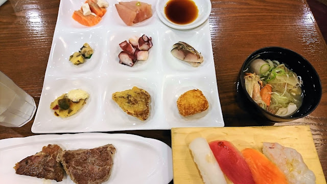 北海道 函館 湯元啄木亭 夕食バイキング