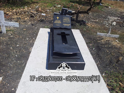 Makam Batu Granit, Model Kuburan Kristen Minimalis, Makam Granit Kristen