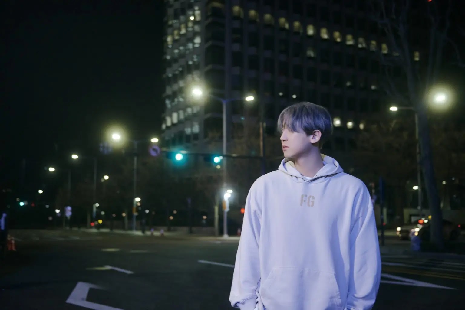 EXO's Chanyeol Poses in The Middle of The City in The SM STATION 'Tomorrow' Teaser