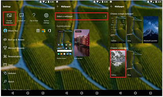 Cara mengatur wallpaper lock screen menggunakan Microsoft Launcher di Android