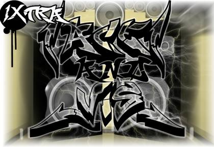 Graffiti alphabet letters styles black color