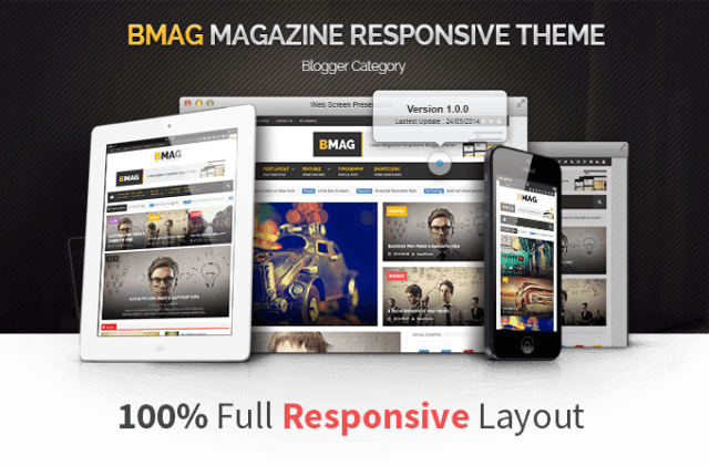 BMAG Magazine Responsive Blogger Template