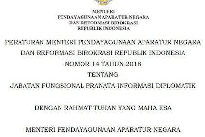 Permenpan Nomor 14 Tahun 2018