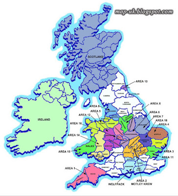 Map of UK Political and Region