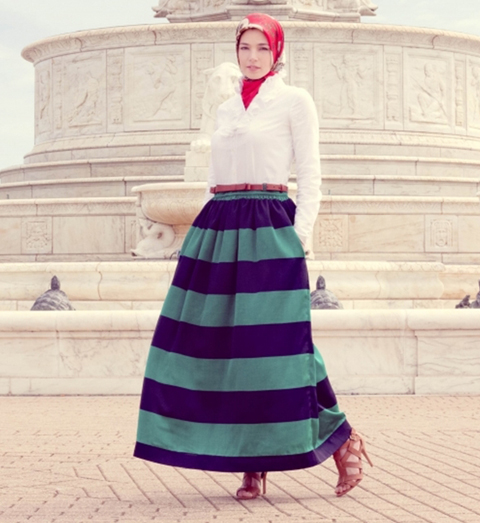 model baju vintage hijab
