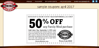 Boston Market coupons for april 2017