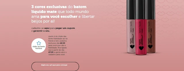 Promoção dia do Beijo Quem Disse Berenice 2018