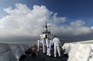Tàu chiến lớn nhất của Philippines mới mua từ Mỹ, đã tham gia vụ chạm mặt với Trung Quốc ở bãi cạn Scarborough/Hoàng Nham hồi đầu tháng 4. Ảnh: AFP