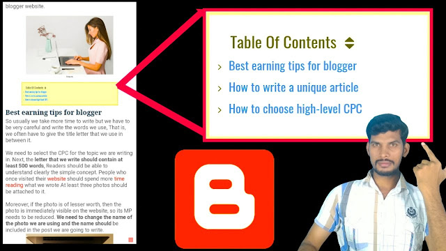 How to Add a Table of Content In Blogger  working in Automatically in Tamil