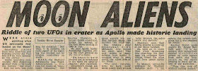 Newspaper reports of the encounter of UFOs with Apollo XI 