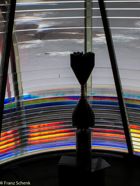 rainbow colours in the prism of Valentia lighthouse