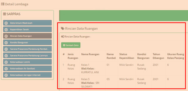 Solusi Mengatasi Kolom Isian Komponen Menu EMIS Online Tidak Muncul