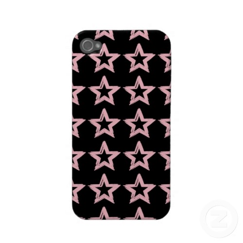 Black and Pink Stars Iphone 4 Case-mate Case