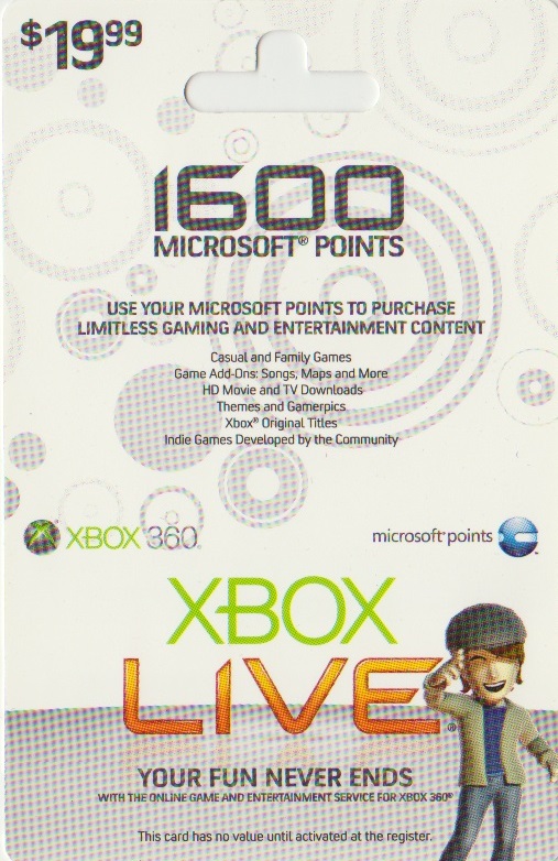 Collectomania: Game Cards - XBox Points