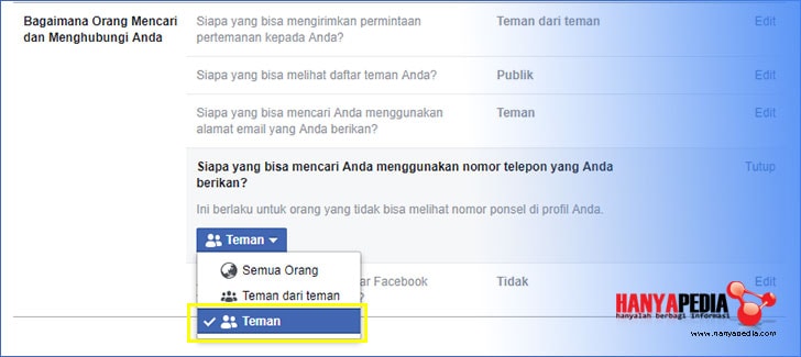 Cara Setting Facebook Agar Tidak Bisa Dilihat Selain Teman