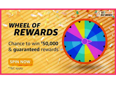 Amazon Wheel Of Rewards Quiz Answers For 19 July Win 50,000