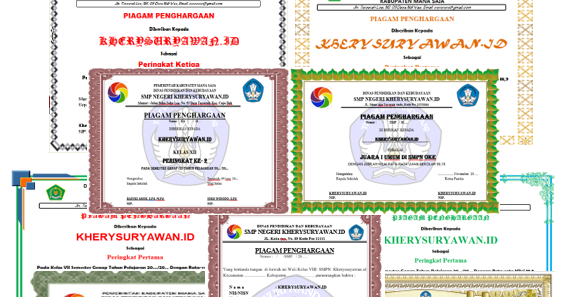 6 Jenis Sertifikat Piagam Juara Kelas Format Ms Word Kherysuryawan Id