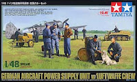 Tamiya 1/48 GERMAN AIRCRAFT POWER SUPPLY UNIT w/LUFTWAFFE CREW (89768) Color Guide & Paint Conversion Chart　