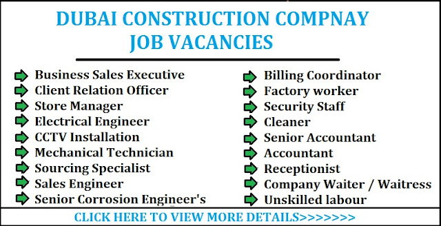 DUBAI CONSTRUCTION COMPANY JOB VACANCIES 