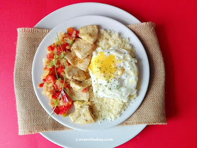 cous cous con pollo y verduras