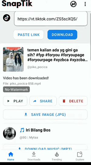 Aplikasi Download Video TikTok