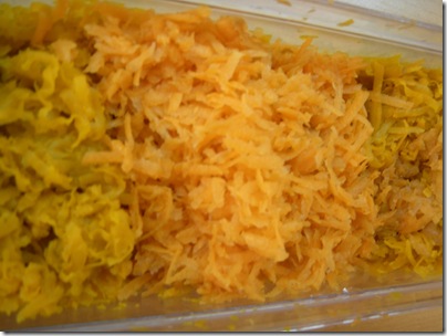 shredded pumpkin, in 3 designs