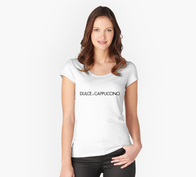 Dulce & Cappuccino parody logo t-shirt