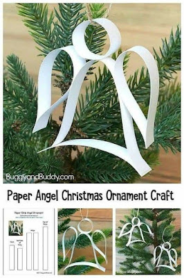 Anjo de papel: ornamento para árvore de natal