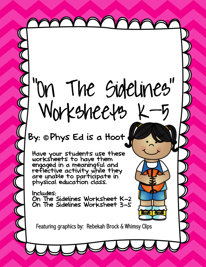 http://www.teacherspayteachers.com/Product/On-The-Sidelines-Worksheet-Non-Participation-Worksheet-for-Physical-Education-1384161