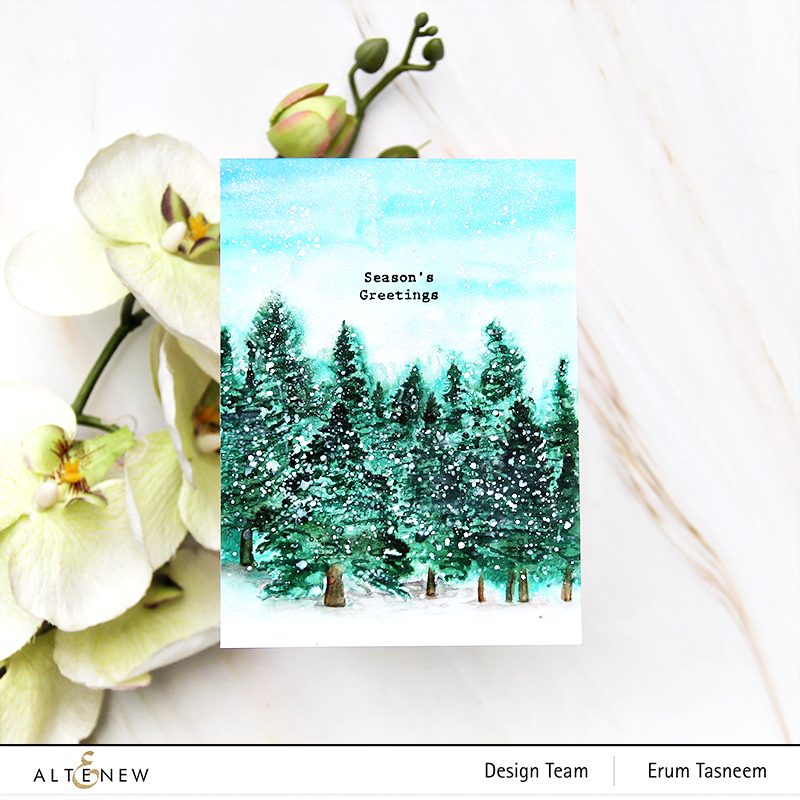 Altenew Pine Forest 3D Embossing Folder | Erum Tasneem | @prodigy0