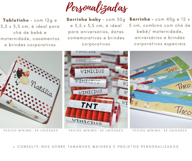 Tabela de Barrinhas - Chokolateria Karla Alves Leal