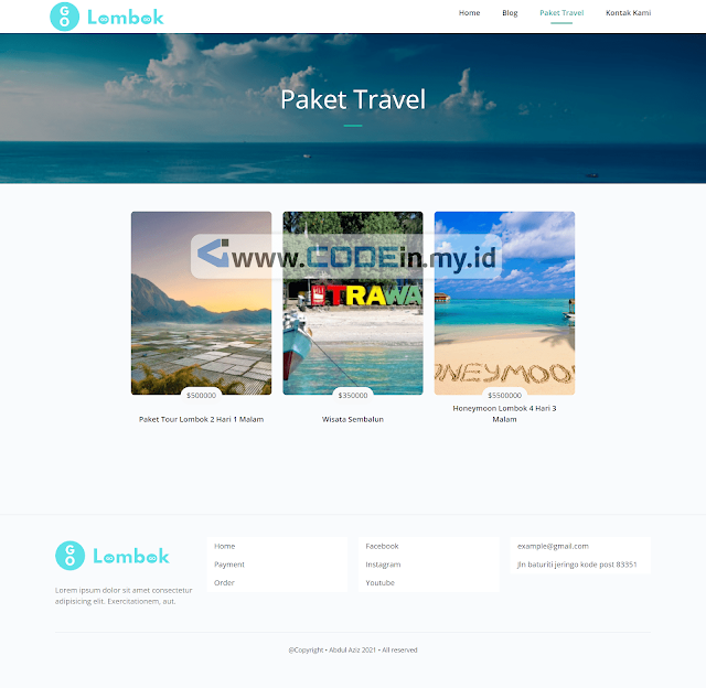 Tampilan Aplikasi Tour dan Travel - Go Lombok - 8