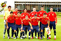 SELECCIÓN DE ESPAÑA SUB 20 - Temporada 2009-10 - Tomás Mejías, Marcos Gullón, Dani Parejo, Fontás, Joselu y Botía; José Ángel, De Marcos, Aarón Ñíguez, Fran Mérida y Azpilicueta - ESPAÑA Sub20 1 (Ander Herrera), HONDURAS Sub20 0 - 17/09/2009 - Partido amistoso - Las Rozas, Madrid, Ciudad del Fútbol de la RFEF