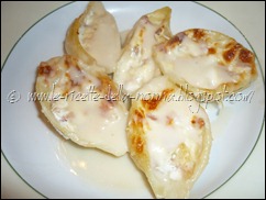Conchiglioni ripieni di ricotta e prosciutto cotto gratinati al forno (14)