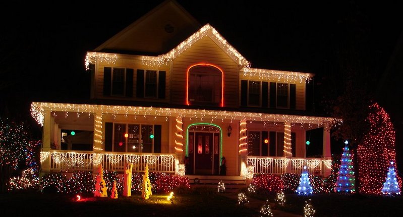 Christmas Lights On Houses