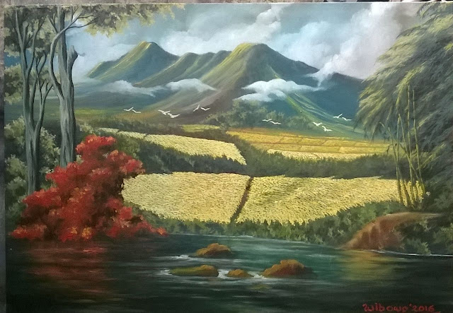 lukisan pegunungan