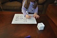 Valentine's day worksheets and activities-love dice-print the letter