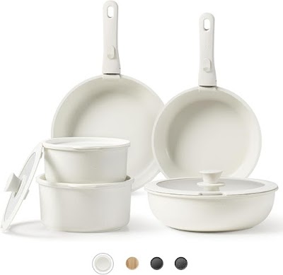 CAROTE Pots and Pans Set Non Stick, Cookware Sets, 11pcs Kitchen Set on Amazon