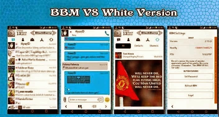 BBM Mod V8 V.2.7.021 Apk Themes Snow White For Android