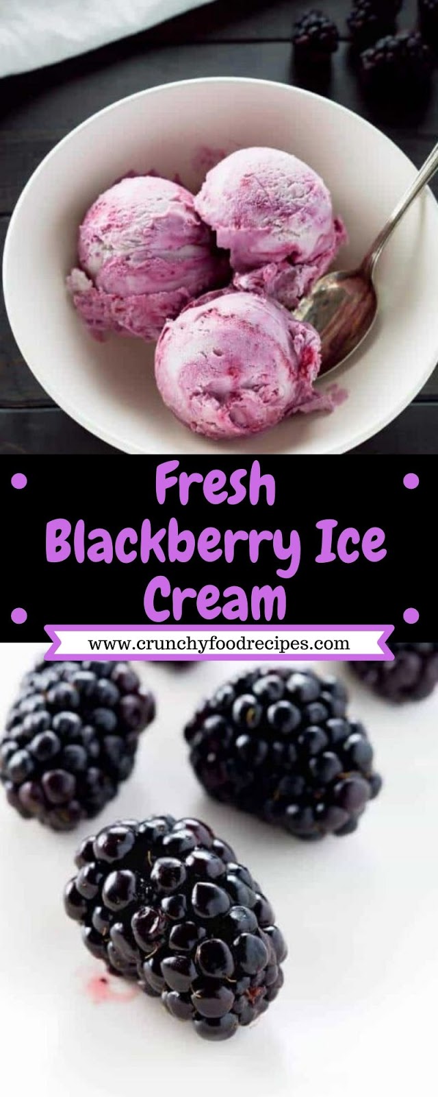Fresh Blackberry Ice Cream