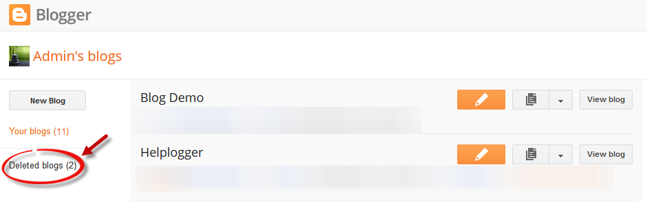 How to Delete a Blogger Blog Permanently 3 deleted blogger blogs