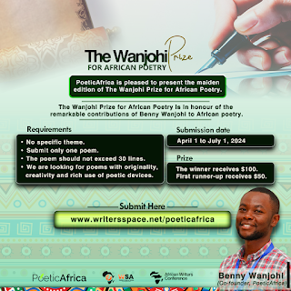 The Wanjohi Prize for African Poetry | $100, $50