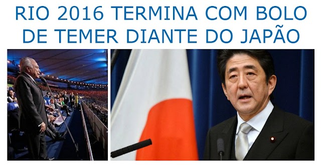 RIO 2016 TERMINA COM BOLO DE TEMER DIANTE DO JAPÃO