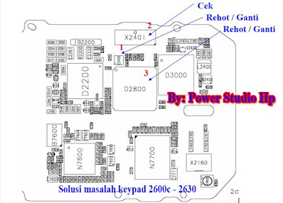 SOLUTION TRACK KEYPAD NOKIA 2600c - Diagram PCB images