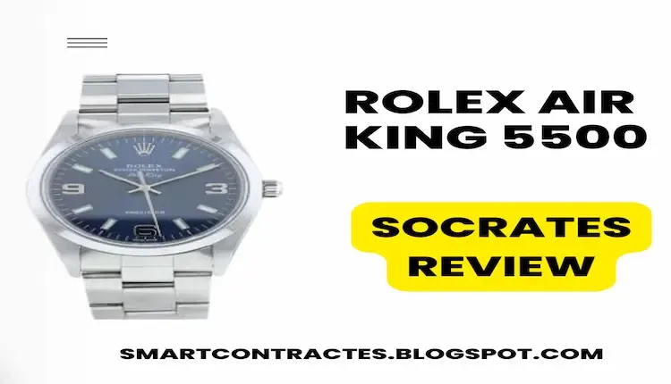 Rolex air king watch with a white background