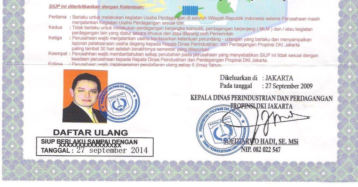 Cara Membuat Surat Izin Usaha Perdagangan SIUP  Materi 