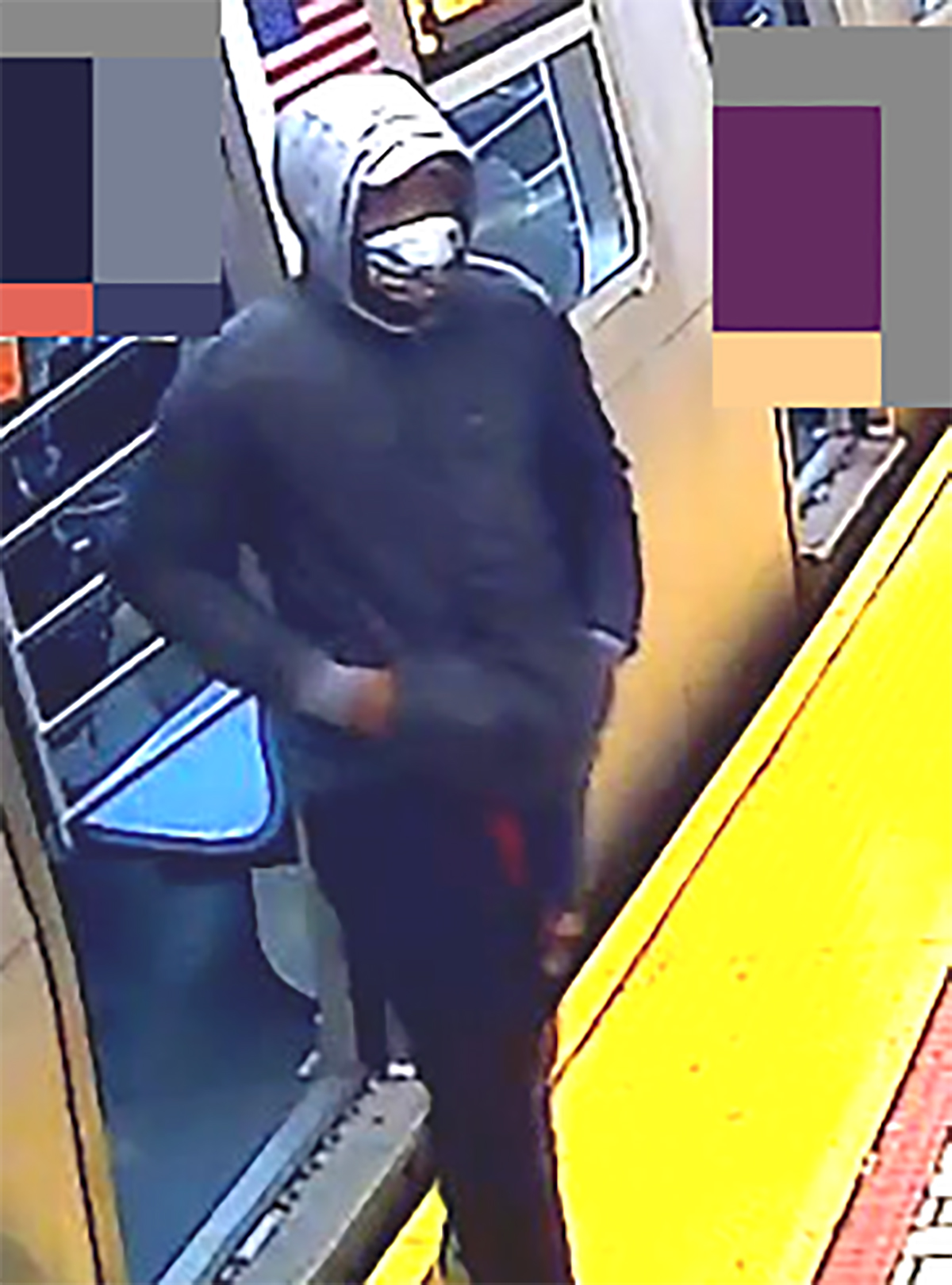 The NYPD is searching for this man in connection with a menacing with a gun inside a Queens subway station. -Photo by NYPD