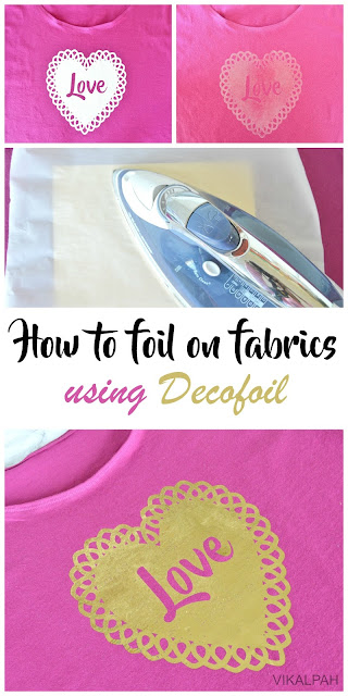 Foiling on fabrics using Decofoil transfer sheets 