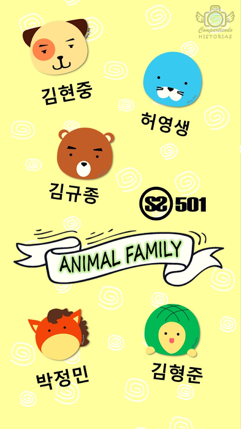 Animal Family en png + fondo de pantalla